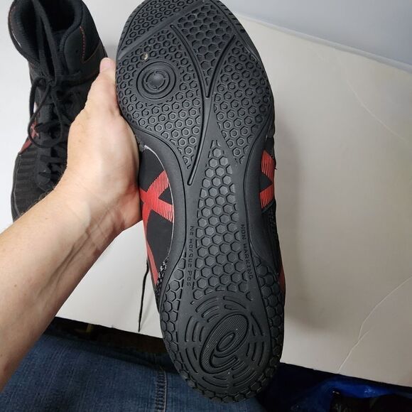 Asics Men's Wrestling Shoes MATCONTROL 2 Black Classic Red 1081A029 US 11.5 - Picture 3 of 5
